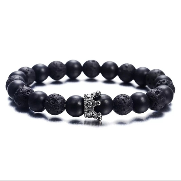 🦄HP/1LEFT🦄2Pcs His/Hers Lava Stone Bracelet Set - Picture 3 of 5